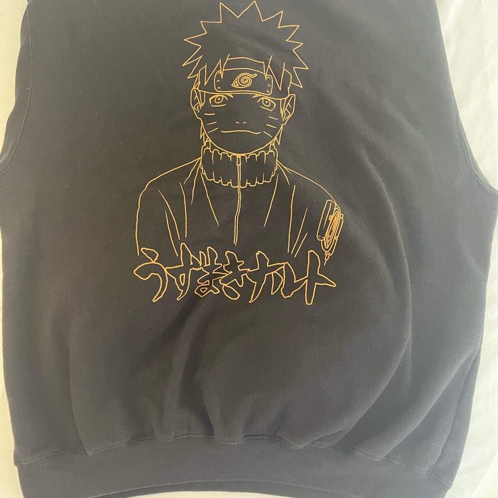 Naruto Shippuden Black Anime Graphic Sweatshirt Pullover Hoodie